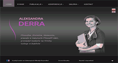 Desktop Screenshot of aleksandra-derra.eu